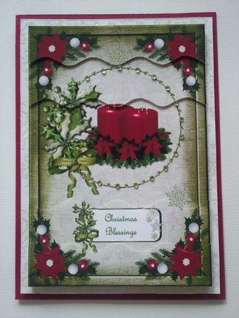 Pointsettia Candles Wavy Side Stacker by Selina Dittmann