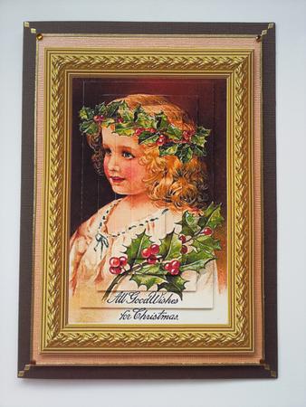 Vintage Christmas Wishes Card Front by Selina Dittmann