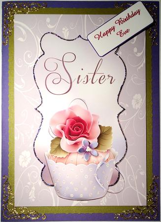 Cupcake Card Topper - Sister by Selina Dittmann