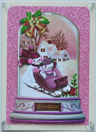 Sleighride in the Snow, with Cottage Scene in Snowglobe by Selina Dittmann