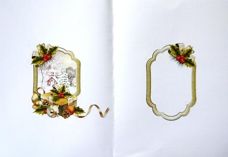 Vintage Christmas Scene Off to Church Side Stacker Insert by Selina Dittmann