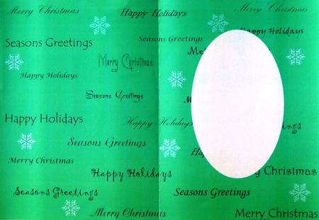 Portrait Insert Christmas Words in Green by Selina Dittmann