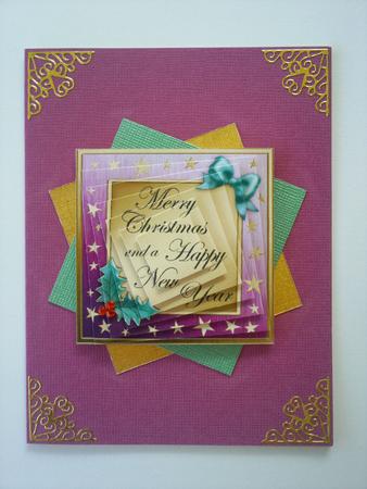 Elegant Christmas Greeting Twisted Pyramage Sheet by Selina Dittmann