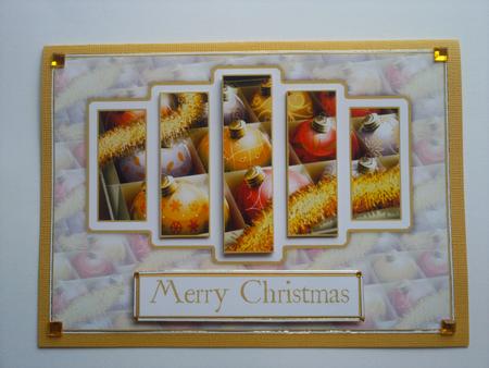 Brand New Christmas Baubles Panel Card Kit by Selina Dittmann