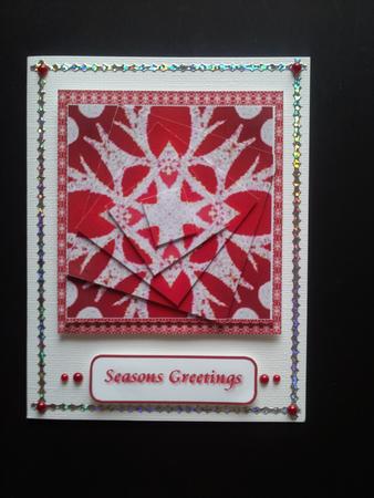 Red Snowflakes Spiral Pyramid Topper by Selina Dittmann