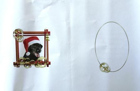 Black Labrador Steampunk Christmas Wishes Insert by Selina Dittmann