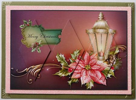 Christmas Street Lamp Diamond Panel Card by Selina Dittmann