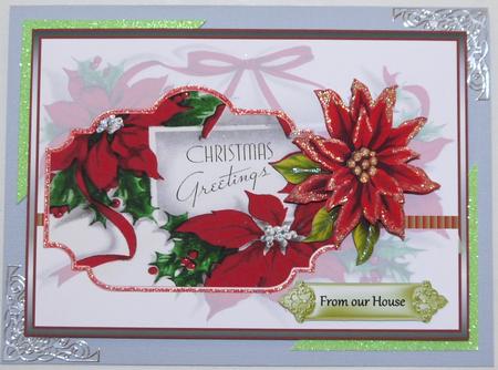 Red Poinsettias Greetings by Selina Dittmann