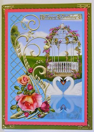 Swans and Roses A4 by Selina Dittmann