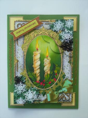 Candle Duo Snow 7x5in Scalloped Duo Corner Stacker by Selina Dittmann