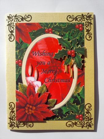 Poinsettia and Holly with Candles by Selina Dittmann