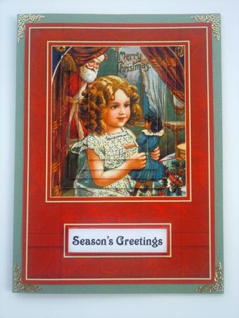 Victorian Childhood Christmas - Pyramid Card by Selina Dittmann
