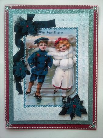 Christmas Lace Frame Children by Selina Dittmann