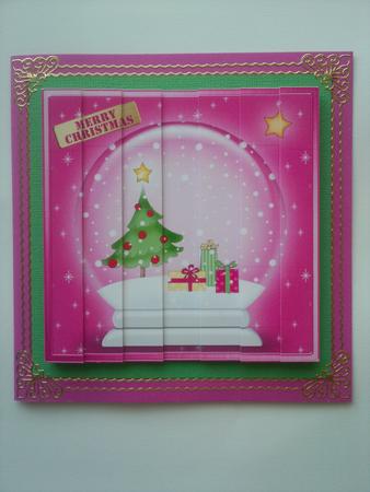 Xmas Tree Snowglobe Side Stacker Topper by Selina Dittmann