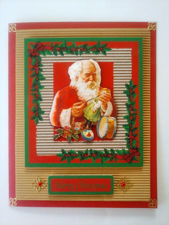 Vintage Santa Quick Card Front with Decoupage by Selina Dittmann