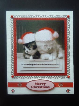 Dreaming of a White Christmas Two Little Kitties, Pyramids by Selina Dittmann