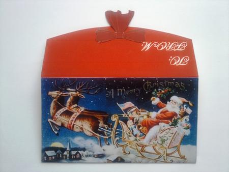 Christmas Santa and Sleigh Money and Gift Voucher Wallet by Selina Dittmann