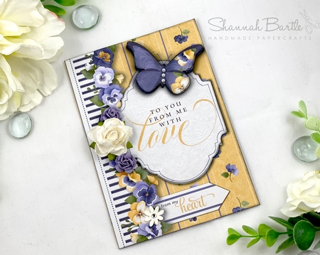 From My Heart Easy Floral 5 x 7 Inch Decoupage Card & Insert by Shannah Bartle