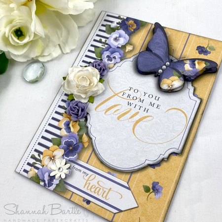 From My Heart Easy Floral 5 x 7 Inch Decoupage Card & Insert by Shannah Bartle