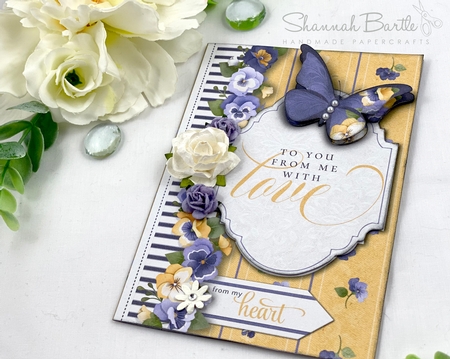 From My Heart Easy Floral 5 x 7 Inch Decoupage Card & Insert by Shannah Bartle