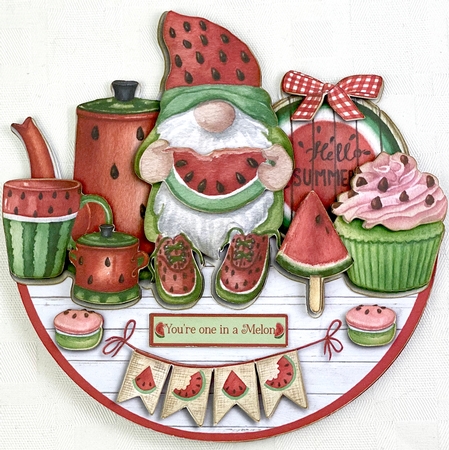 WATERMELON TEA TIME rocker card by Shannah Bartle