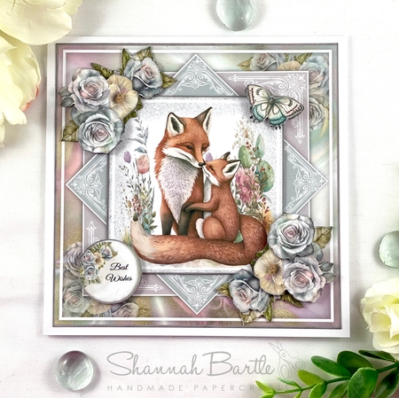 Mommy Fox And Cub Mini Page Kit by Shannah Bartle