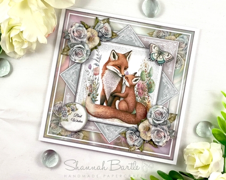 Mommy Fox And Cub Mini Page Kit by Shannah Bartle