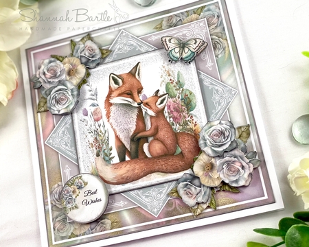 Mommy Fox And Cub Mini Page Kit by Shannah Bartle