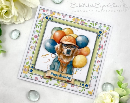 8x8 Mini Kit, Gorgeous Goldie with Balloons , Pyramid by Shannah Bartle