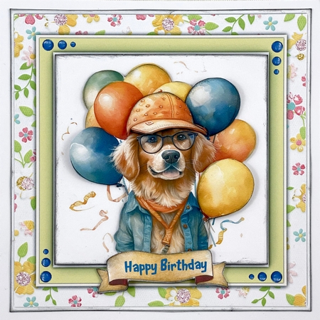8x8 Mini Kit, Gorgeous Goldie with Balloons , Pyramid by Shannah Bartle