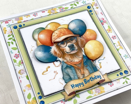 8x8 Mini Kit, Gorgeous Goldie with Balloons , Pyramid by Shannah Bartle