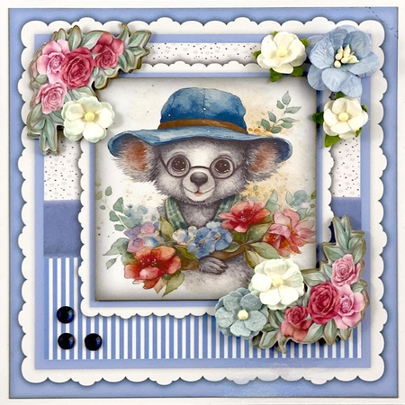 8x8 Mini Kit, Gorgeous Koala in the Flowers , Pyramid  by Shannah Bartle