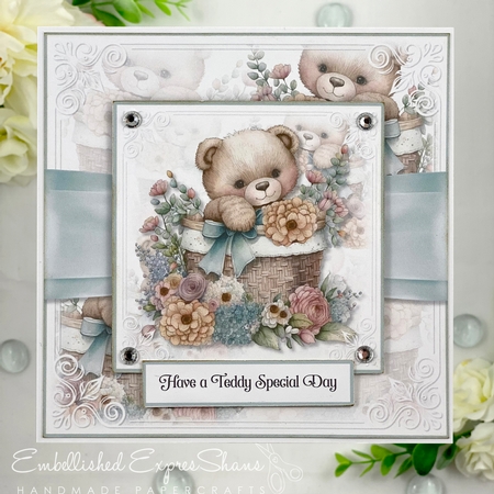 Teddy Bear in a Flower Basket No.2 by Shannah Bartle
