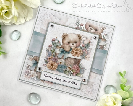 Teddy Bear in a Flower Basket No.2 by Shannah Bartle