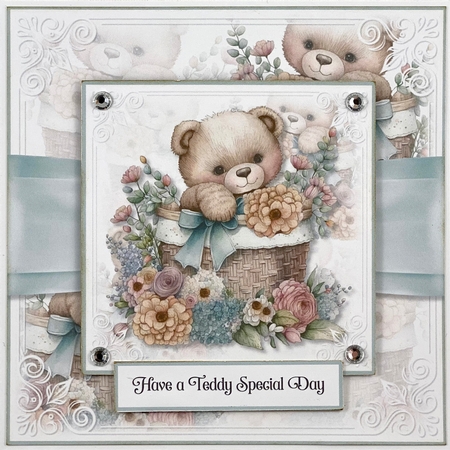Teddy Bear in a Flower Basket No.2 by Shannah Bartle