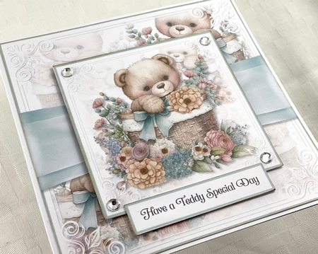 Teddy Bear in a Flower Basket No.2 by Shannah Bartle