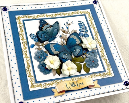 8x8 Mini Kit, Beautiful Navy Butterflys by Shannah Bartle