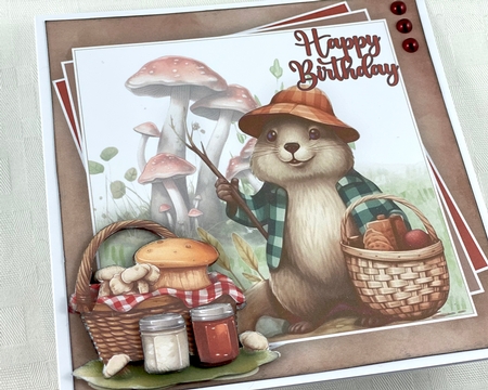 Beavers Picnic Mini Kit #2   **Includes card front with no text or decoupage**   by Shannah Bartle