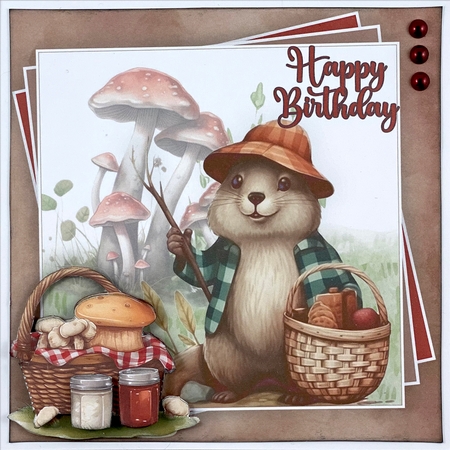 Beavers Picnic Mini Kit #2   **Includes card front with no text or decoupage**   by Shannah Bartle