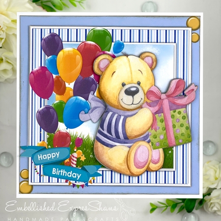 8x8 Mini Kit, Bears Birthday Wishes by Shannah Bartle