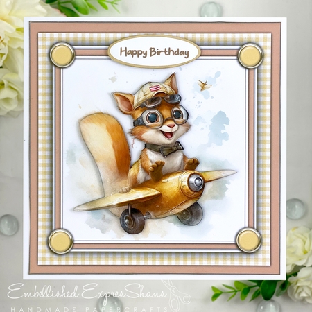 8x8 Mini Kit, Gorgeous Squirrel Flying High , Pyramid by Shannah Bartle