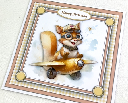 8x8 Mini Kit, Gorgeous Squirrel Flying High , Pyramid by Shannah Bartle