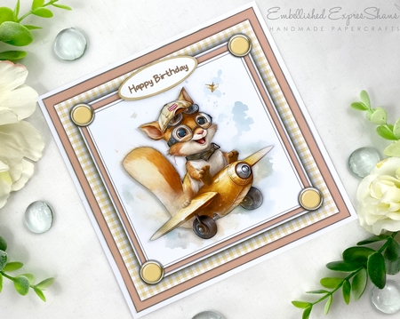 8x8 Mini Kit, Gorgeous Squirrel Flying High , Pyramid by Shannah Bartle