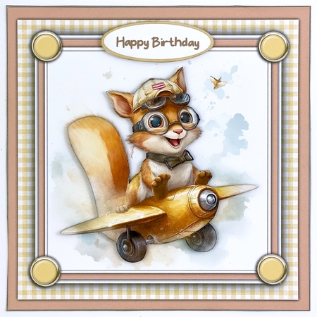 8x8 Mini Kit, Gorgeous Squirrel Flying High , Pyramid by Shannah Bartle