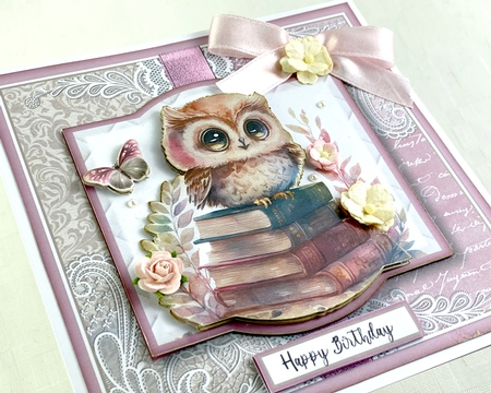 An Owl and her Books Complete 4 Topper kit  by Shannah Bartle