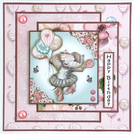 Prima Ballerina Elephant Layered Card by Shannah Bartle