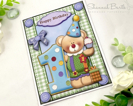 Happy Birthday One Year Clown by Shannah Bartle