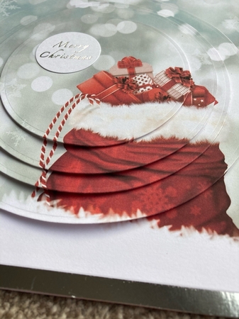 Yule Tide Magic 259 - Magic Present Sack - 3D Pyramid/pyrimage + Insert & Gift Tag by Sharon Brooks