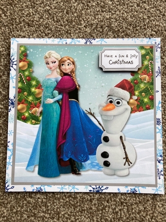Frozen Christmas card topper by Sharon Brooks