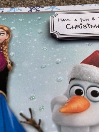 Frozen Christmas card topper by Sharon Brooks
